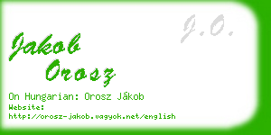 jakob orosz business card